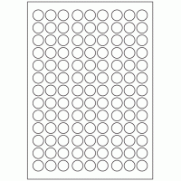 670 - Label Size 18mm dia - 117 labels per sheet